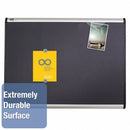 Quartet Magnetic Letter, Push-Pin Bulletin Board, Magnetic Fabric, 36"H x 48"W, Gray - MB544A