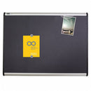 Quartet Magnetic Letter, Push-Pin Bulletin Board, Magnetic Fabric, 24"H x 36"W, Gray - MB543A