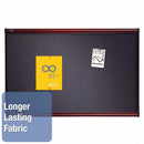 Quartet Push-Pin Bulletin Board, Fabric, 48"H x 72"W, Gray - B447M