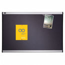 Quartet Push-Pin Bulletin Board, Fabric, 36"H x 48"W, Gray - B444A