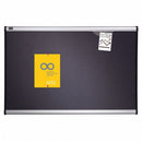 Quartet Push-Pin Bulletin Board, Fabric, 24"H x 36"W, Gray - B443A