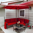 Lyon 2023| 9 Feet Patio Umbrella With Push Button Tilt and Crank