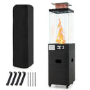 40000 BTU Patio Heater Outdoor Propane Gas Heater With Cover and Wheels-Black