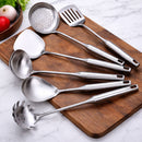 7-Piece Stainless Steel Kitchen Utensil Set With Holder – Durable, Modern Cooking Tools