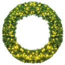48 Inch Pre-Lit Cordless Artificial Christmas Wreath