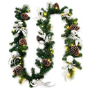 9 Feet Pre-Lit Artificial Christmas Garland With LED Lights