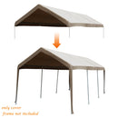 Replacement Top Canopy Cover for 10 x 20-Feet 8 Legs Carports with Ball Bungees (Frame Not Included)