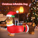 5 Feet Inflatable Christmas Dog With LED Lights