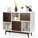 Wood Display Sideboard Storage Cabinet With Storage Compartments