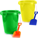 6 Pack Beach Buckets With Shovels – 7.5" Sand Pails & Shovels