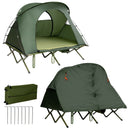 2-Person Outdoor Camping Tent With External Cover-Green