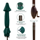 Lyon 2023| 9 Feet Patio Umbrella With Push Button Tilt and Crank