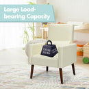 2-in-1 Fabric Upholstered Rocking Chair With Pillow-Beige