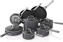 C39600C, Foodi NeverStick Premium Hard-Anodized 13-Piece Cookware Set - Slate Gray