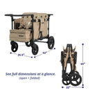 Moov Stroller Wagon 4-Passenger - Mocha