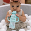 8oz Sippy Straw Bottle with Silicone Handles - 2pk