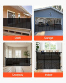 Retractable Baby Gate - Black