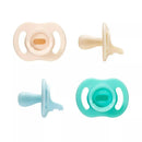 Ultra-Light Stay Put Silicone Pacifier 0-6 Months - Blue & Green - 4pk