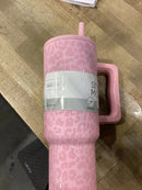 40oz Stainless Steel Leopard Lidded Tumbler - Pink