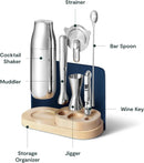 9pc Bar Set with Storage - Navy
