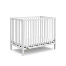 Teddi Convertible Mini Crib with Mattress - White