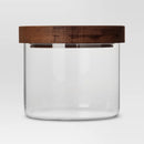 Glass Storage Canister with Wood Lid - Extra Small