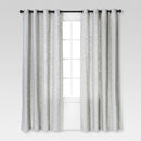 Light Filtering Diamond Weave Window Curtain Panel - Gray