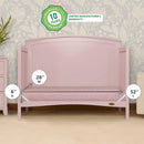 Breathable Fiber Crib & Toddler Mattress - Dusty Rose