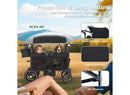 Folding Wagon Stroller for 2 Kids - Black