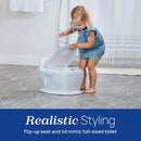 Toddler Training Toilet with Flip-Up Seat and Lid - White