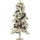 Snowy Alpine 2.0' Christmas Tree with Clear Lights