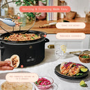 4Qt Slow Cooker with Touch-Activated Display - Black