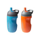 Insulated 9oz Sporty Spout Toddler Water Bottle - Orange & Blue
