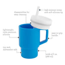 Silicone Sippy Cup with Straw & Handle - Ocean