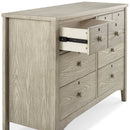 Farmhouse 6 Drawer Dresser - Textured Limestone
