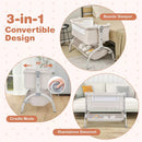 Infans 3-In-1 Portable Baby Bassinet Bedside Cradle With Mattress