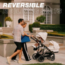 Modular Stroller - Taupe Frame with Sky Blue Seat