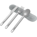 Reusable Stainless Steel 3pc Travel Utensil Set - Gray
