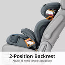KidFit ClearTex Plus 2-in-1 Belt Positioning High Back Booster Car Seat - Obsidian