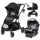 Baby Trend Passport Switch Modular Travel System, Bassinet & Car Seat Bundle with Lil' Snooze Deluxe II Nursery Center Dash Black System + Lil Snooze Deluxe