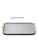 11.73" Nonstick Square Double Burner Crepe Pan- Black