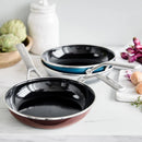 GreenPan Merten & Storck Steel Core Enameled 8-Inch Frypan - Chocolate Truffle