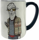 Hipster Animal Coffee Mugs Set of 6 - 17.5 Oz. Each
