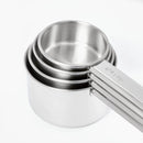 4pc Stainless Steel Measuring Cups Silver