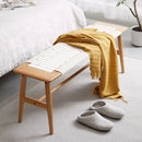 Design Dining Bench Bed Bench for Bedroom - White / Natural Oak