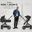 Eos 5-in-1 Travel System Stroller + Lightweight Aton G Infant Car Seat - Seashell Beige