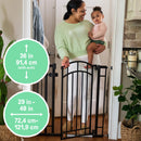 48W Series Doorway Baby Gate, Black