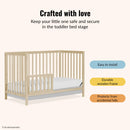 Convertible Crib Toddler Guard Rail - Vintage White Oak
