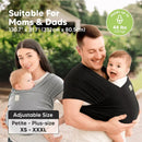 Baby Wrap Carrier, Adjustable Baby Carrier, Baby Sling, Newborn, Infant, Toddler 7-44lbs - Midnight
