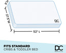 Delta Children Twinkle Galaxy Dual Sided Recycled Fiber Core Crib and Toddler Mattress Fitted Crib Sheets for Girls and Boys (Pack of 2), Safari Friends (Bundle) Crib Mattress + Sheet Safari Friends